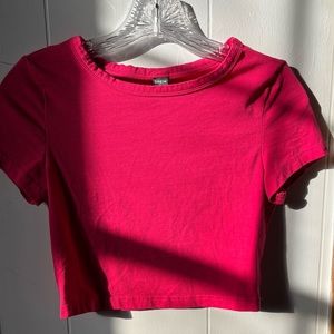 SHEIN Pink Tee Crop Top